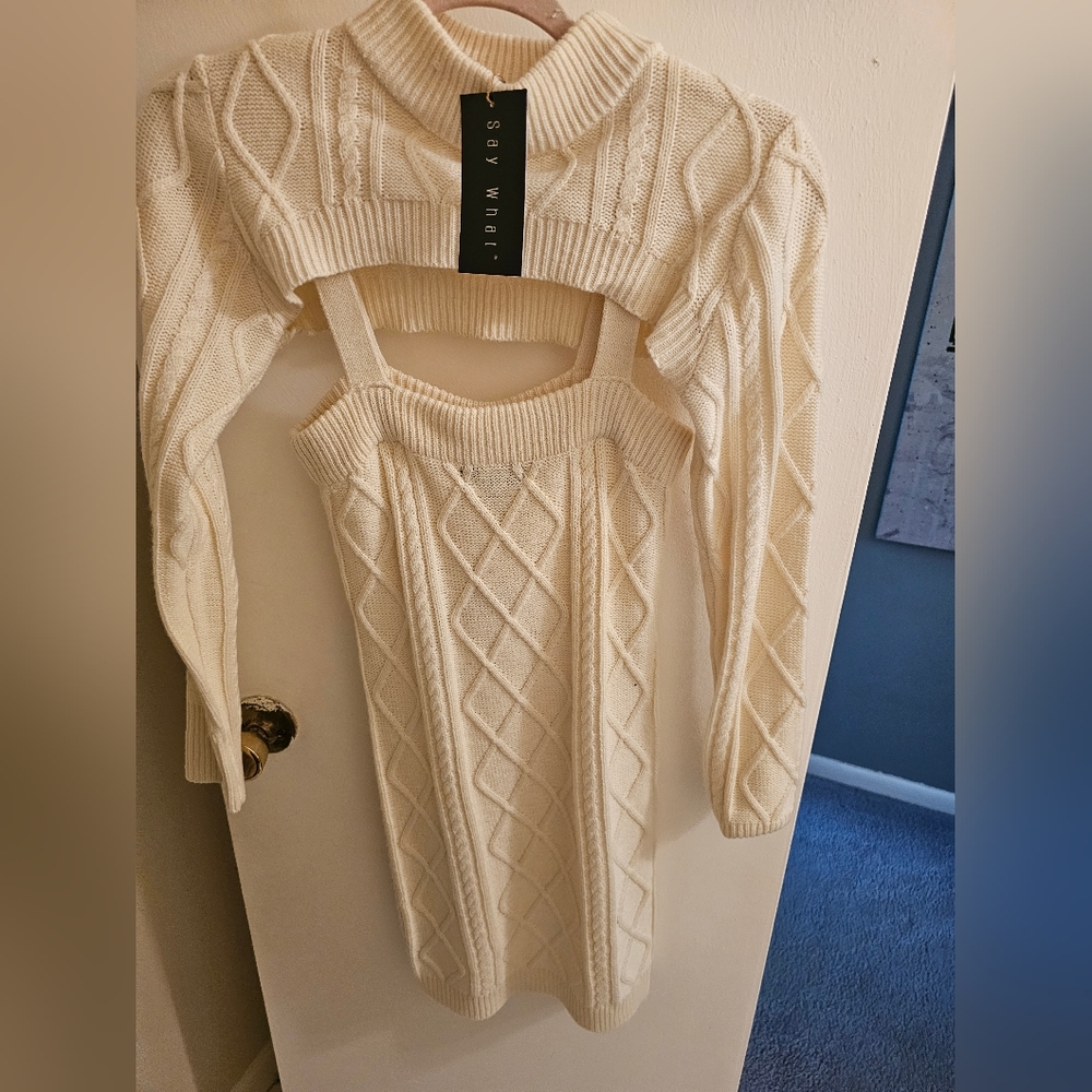 Say What 2 piece knitted dress